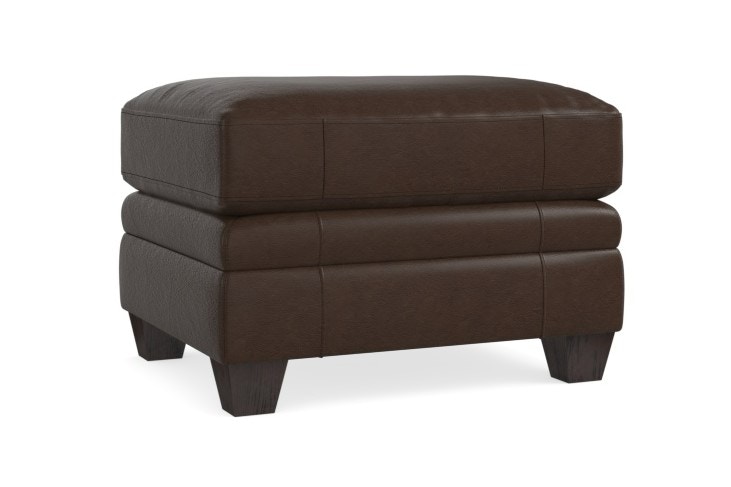 Bassett deals leather ottoman