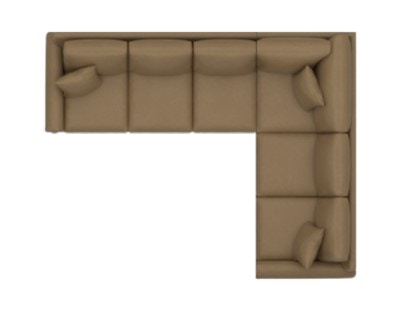 Bassett Leather Large L Shape Sectional 3887-LLSECTLR
