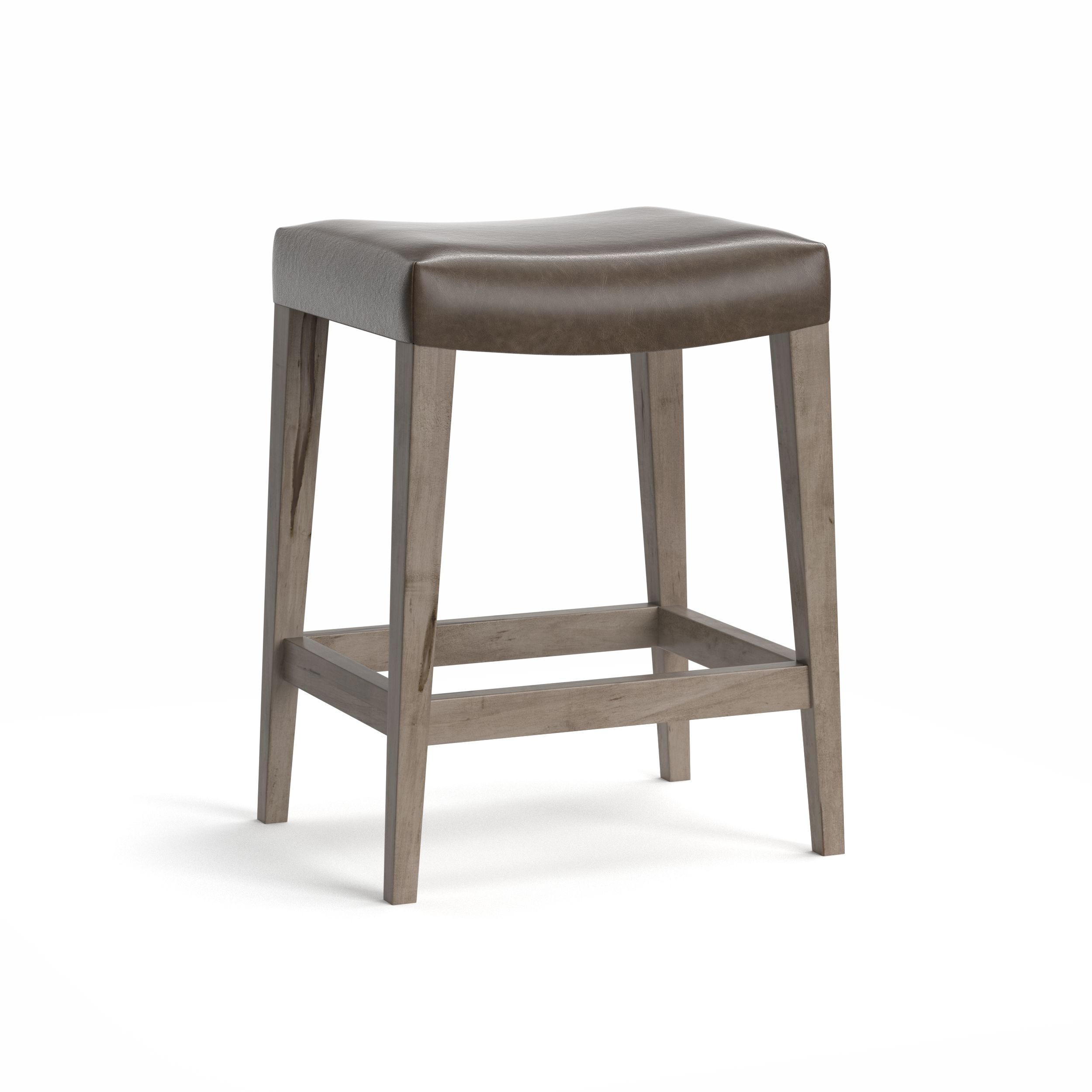 Bassett Benchmade Vail Maple Leather Bar Saddle Stool 40210388L