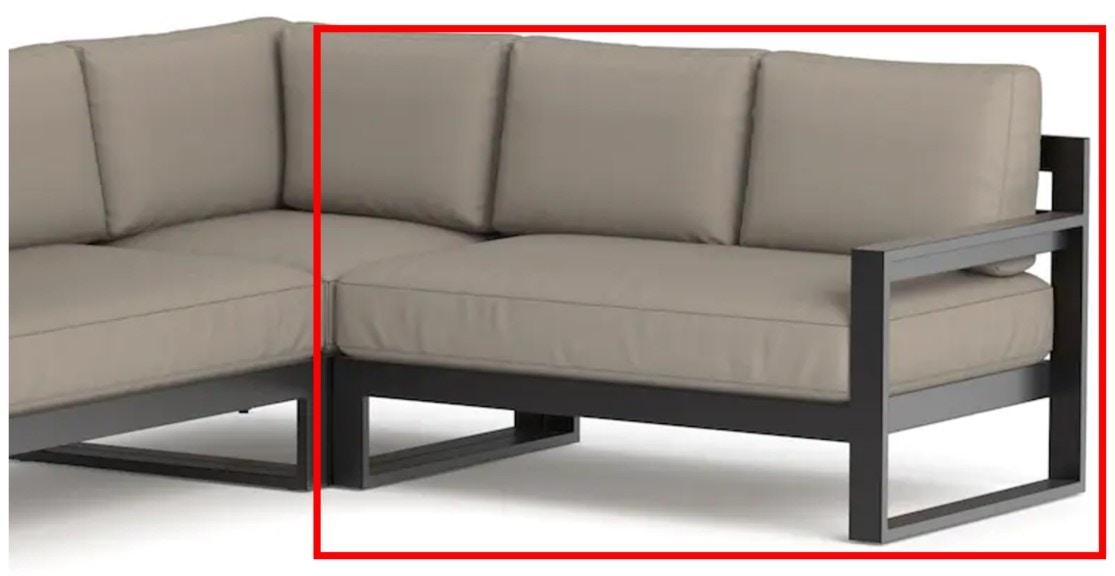Bassett Outdoor/Patio Track Arm RAF Loveseat Cushions A021-41-C ...