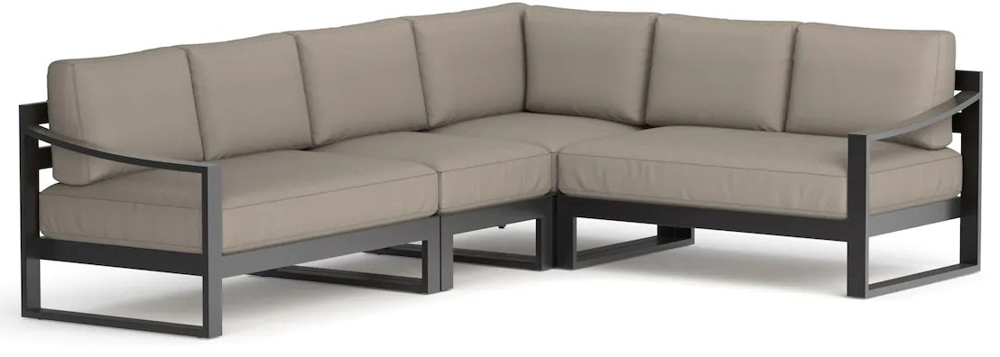 Bassett 4 Pc Slope Arm LSectional A023LSECT4 in Newnan Knox Furniture Store