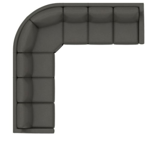 Bassett 5 Piece L-Shaped Sectional M000-LSECT5MLT