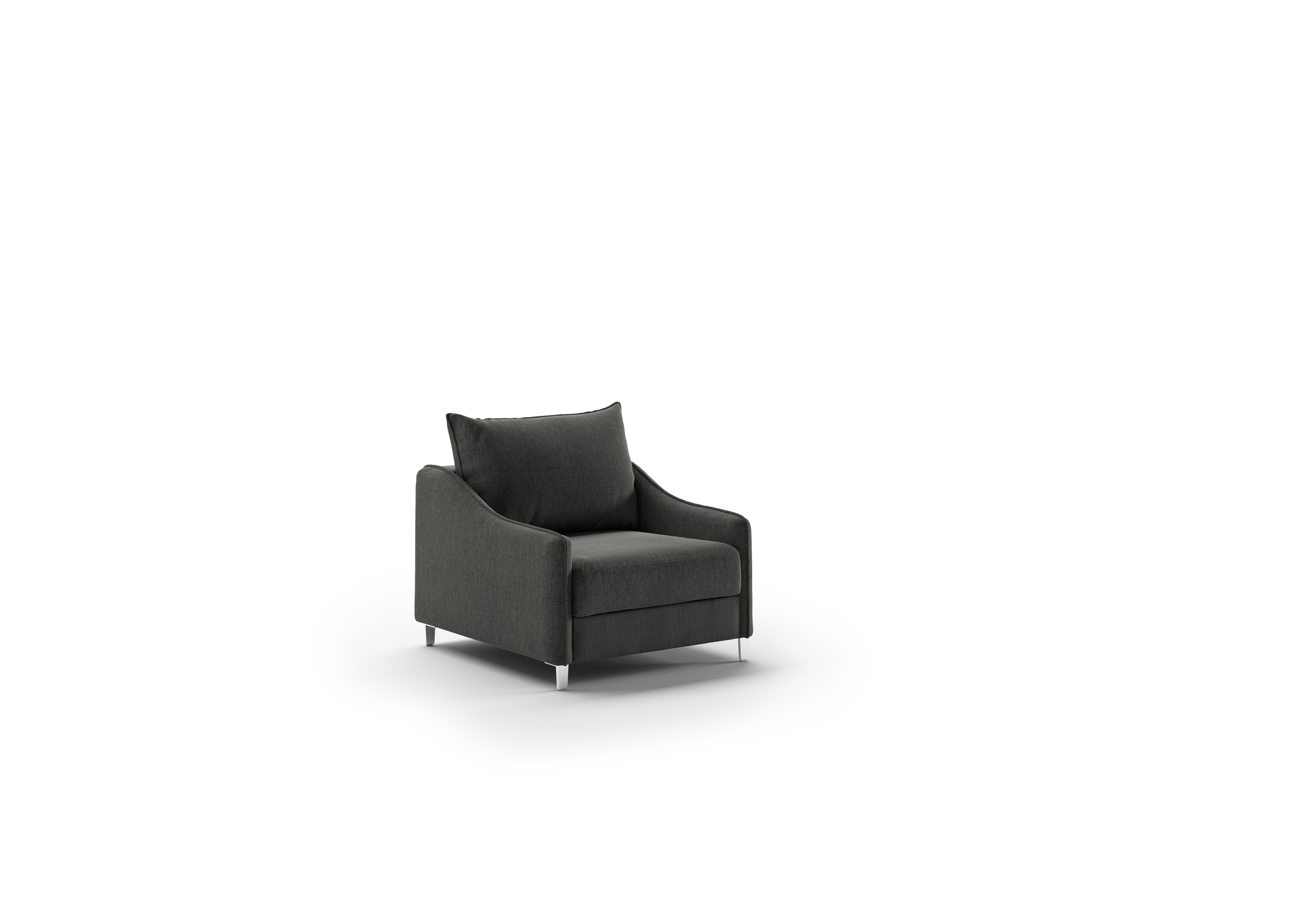 Luonto Furniture Ethos Cot Chair Sleeper - Oliver 515 - 234/9 Chrome ETHO-ANT-OLIV/515-234/9-CR