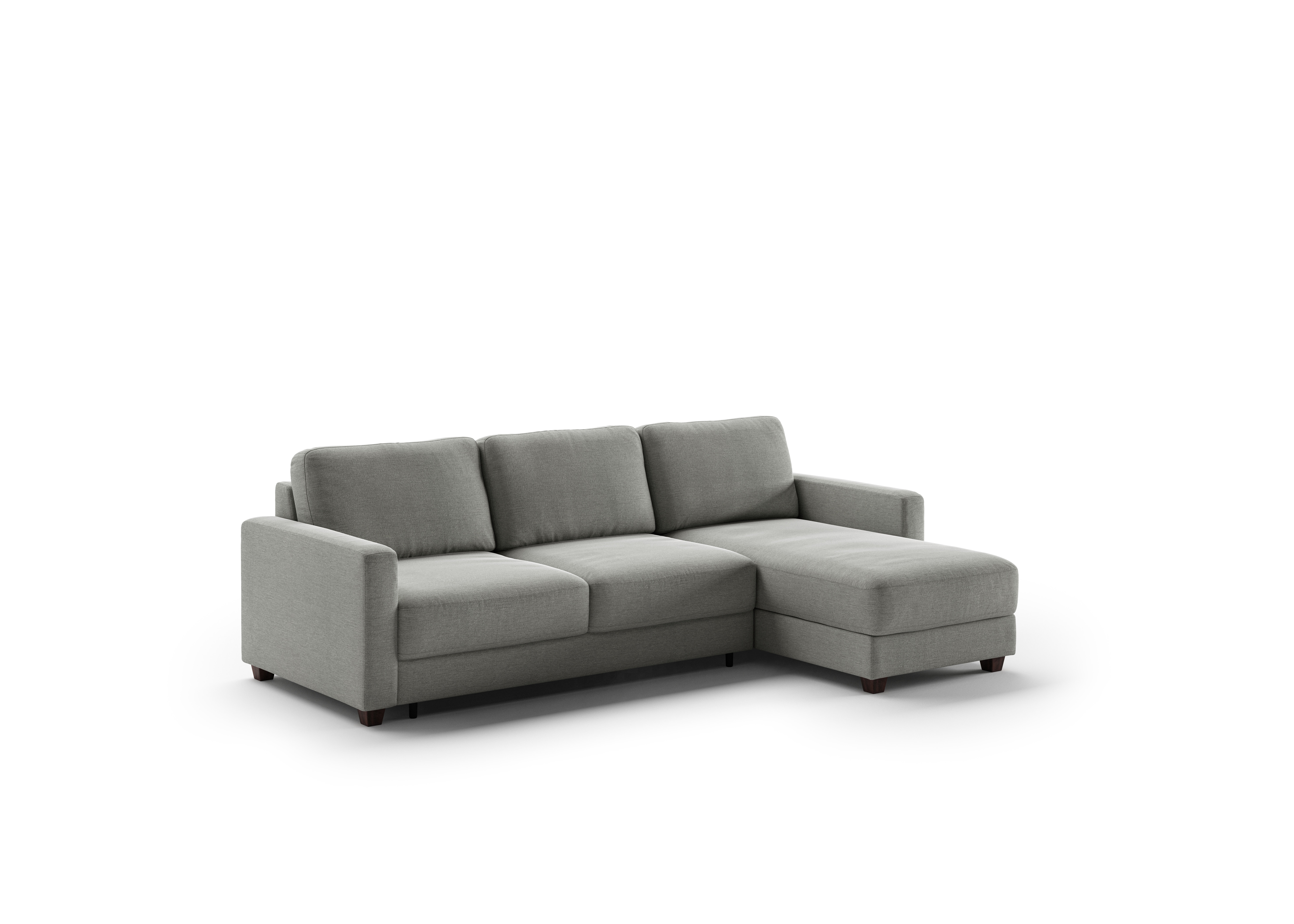 Luonto Furniture Hampton Queen Sectional (Loveseat Sleeper Reversible Chaise) Rodeo 104 - 104/6 Walnut HAMP-CHY-FOU-RODE/104-104/6-WA