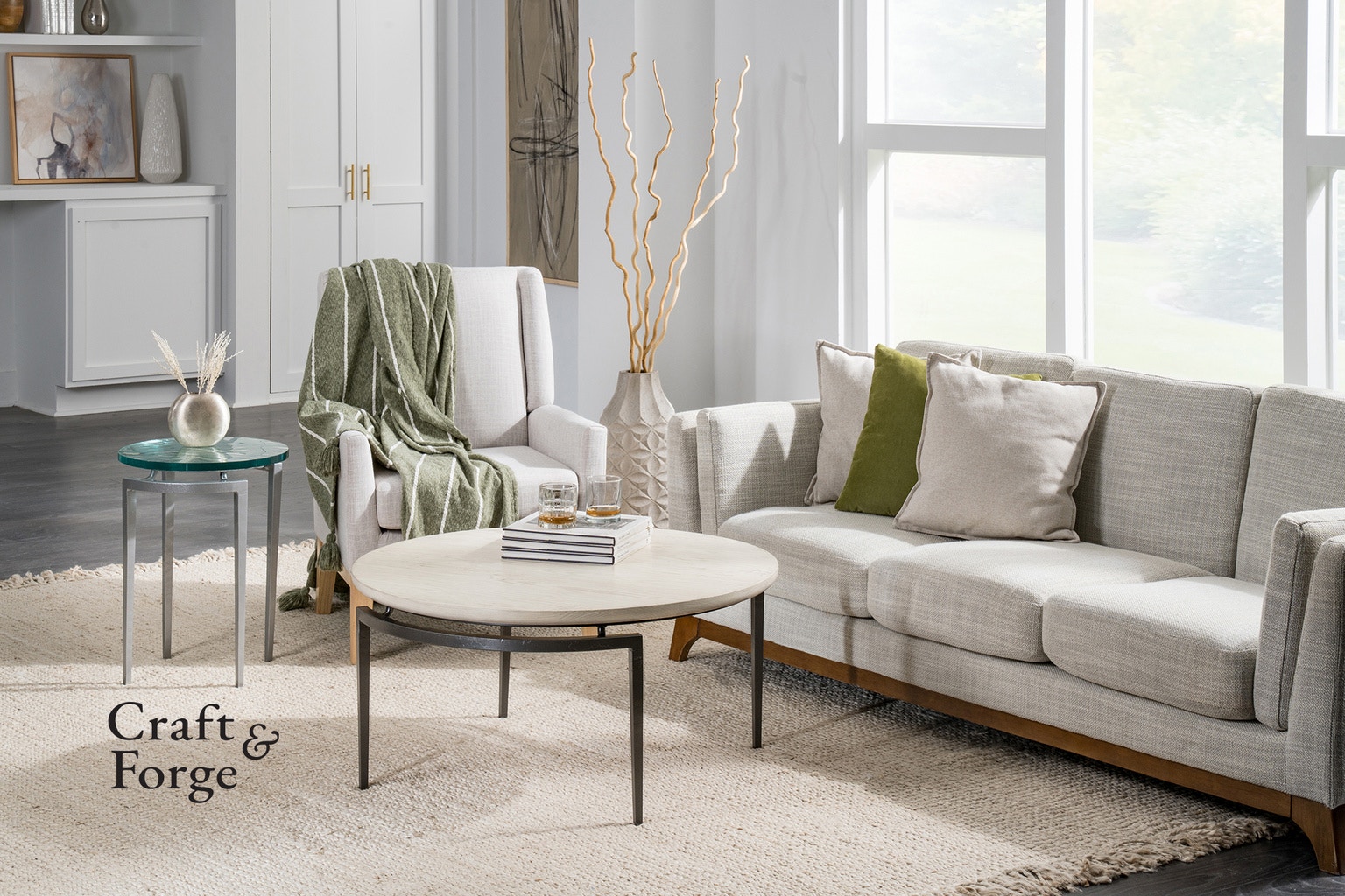 Armory 36 Inch Round Cocktail Table CH7041