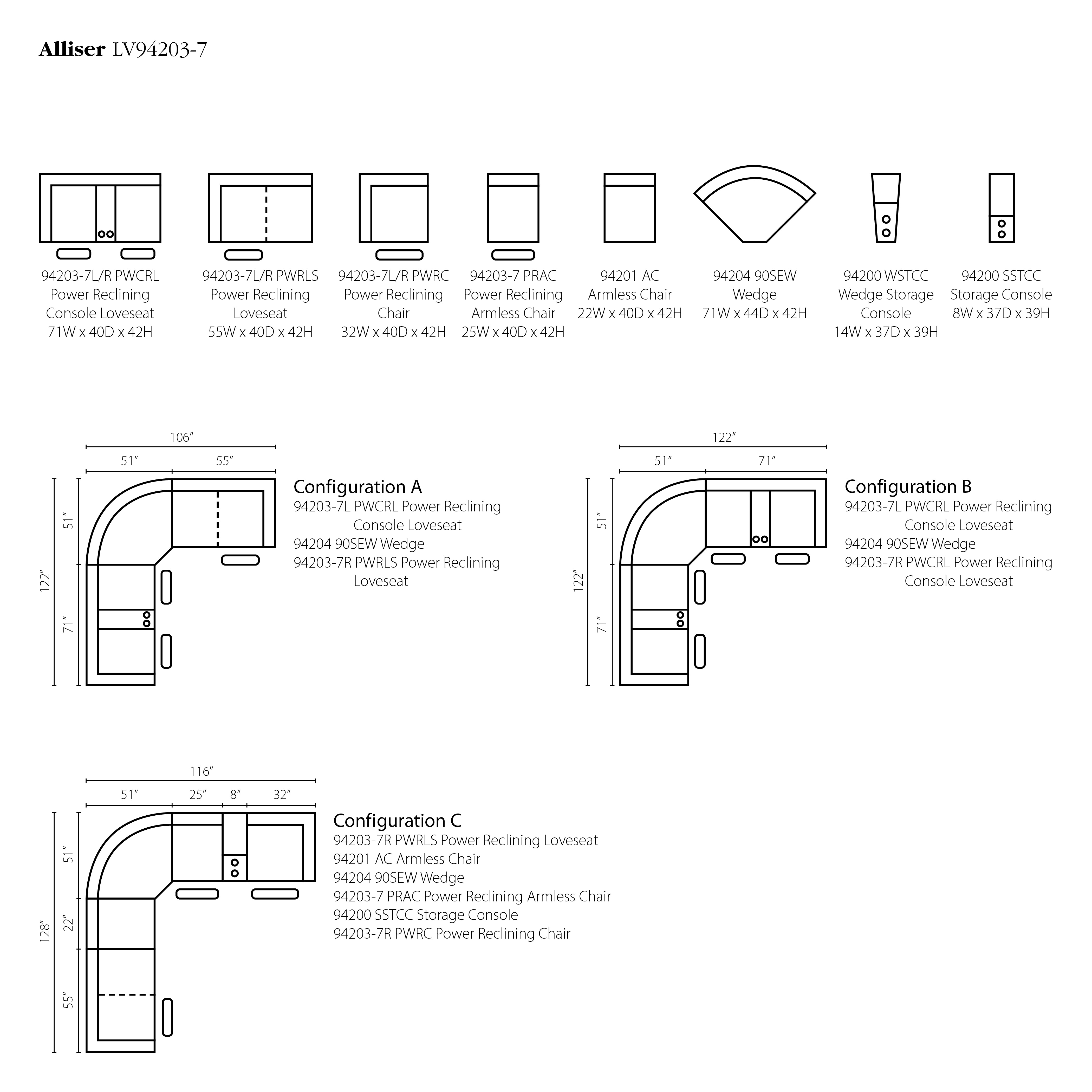 Klaussner Living Room Alliser Sectional LV94203SECT Klaussner Home