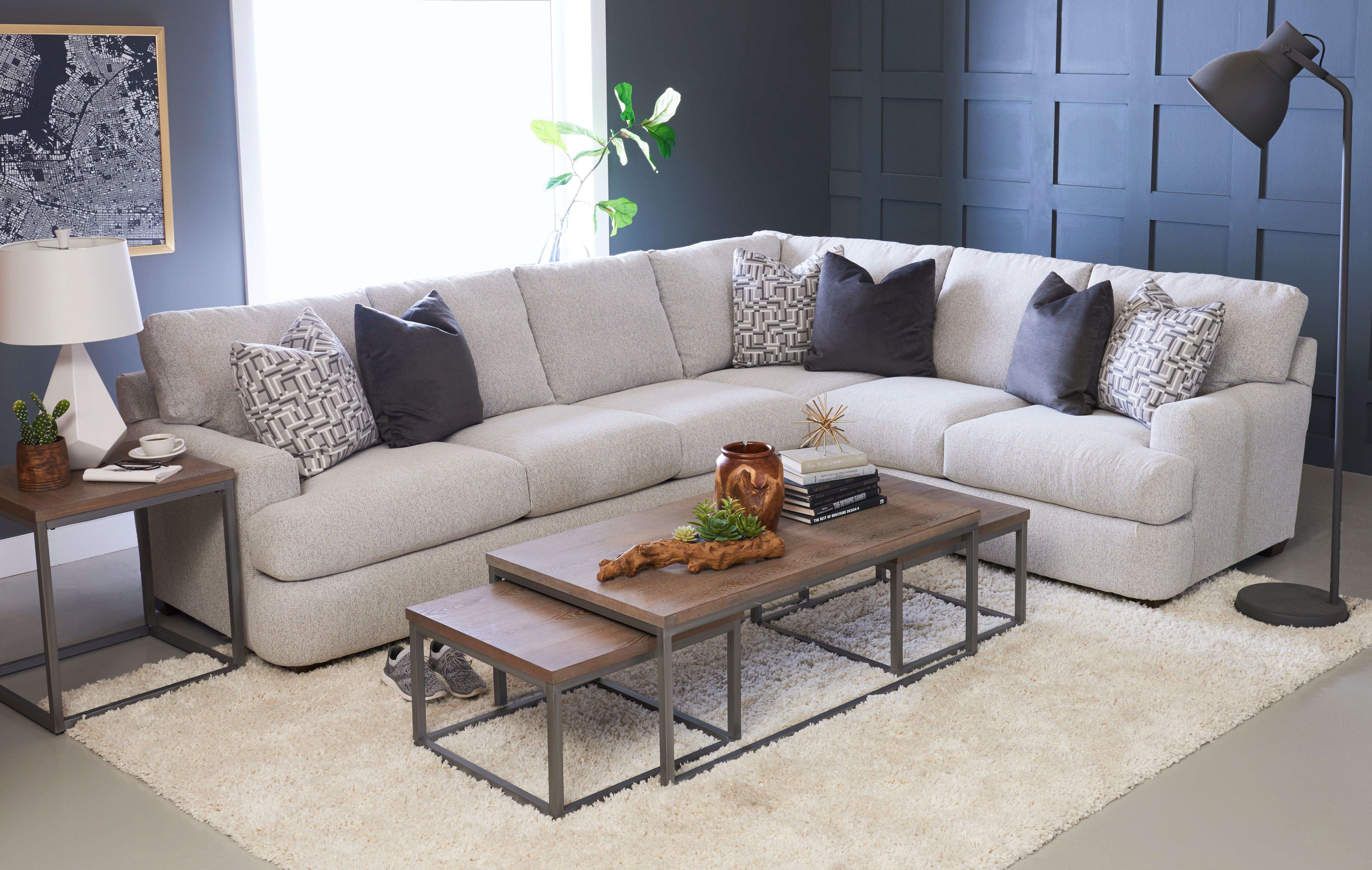 Klaussner Living Room Haynes Sectional K18400 SECT Klaussner Home Furnishings Asheboro, North