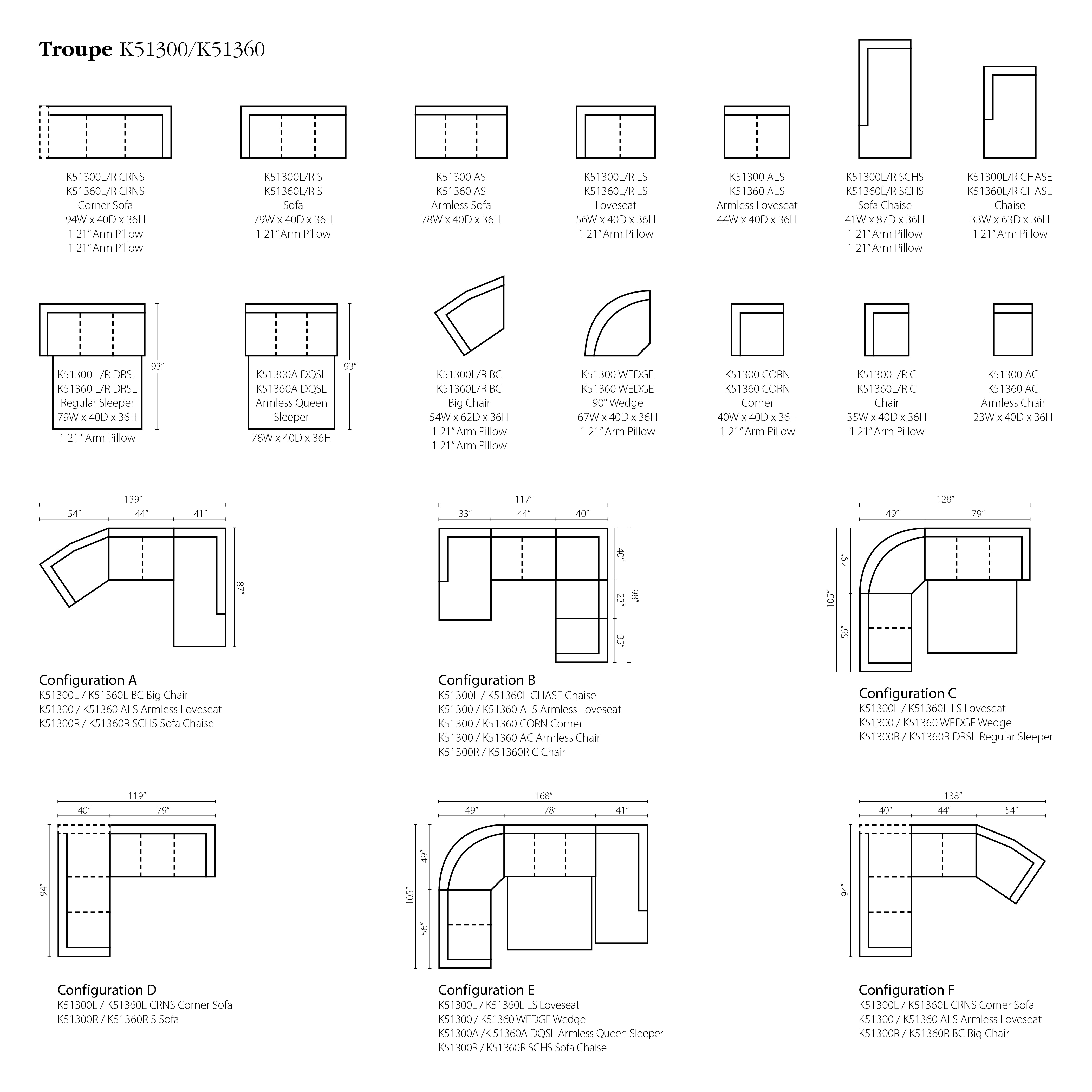 Klaussner Living Room Troupe K51360 FABSECT Klaussner Home