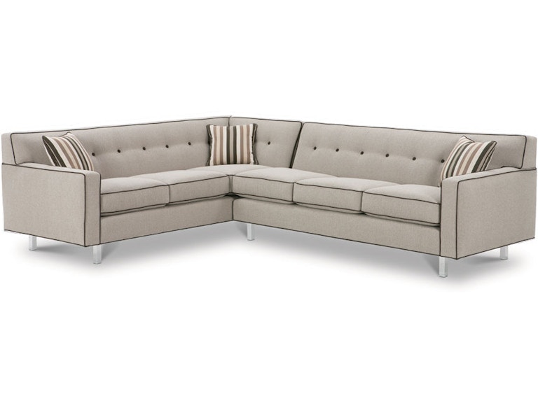 Rowe Living Room Dorset Chrome Leg Sectional K520c Sect Dorset Chrome Leg Sectional K520c Sect