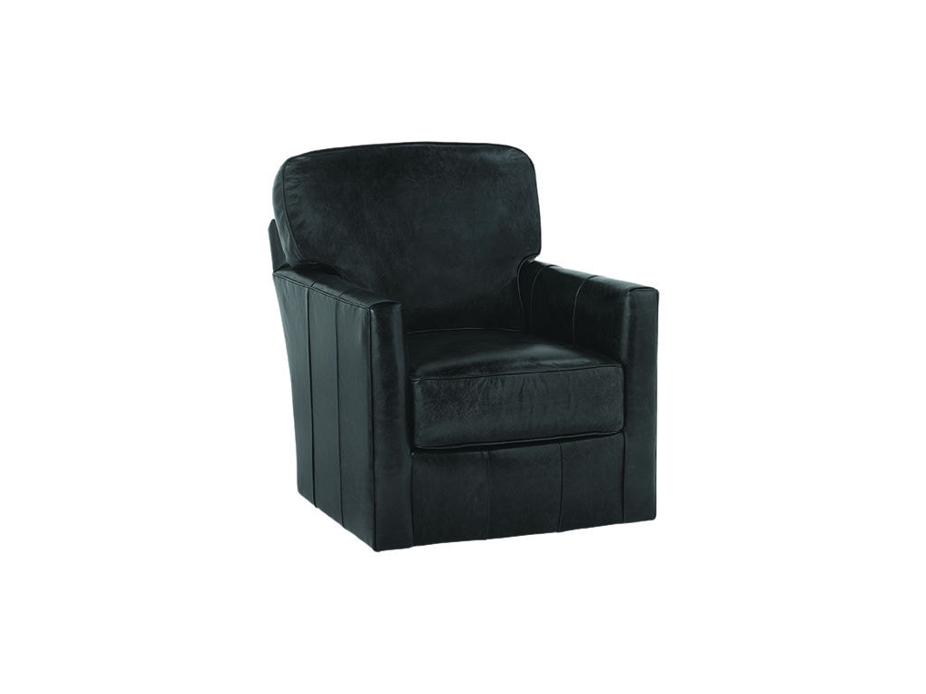 Rowe Living Room Leather Swivel Chair P340L016 Hickory Furniture