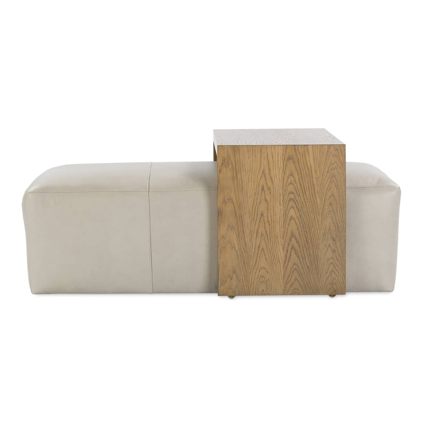 Rowe Macon Leather Ottoman 