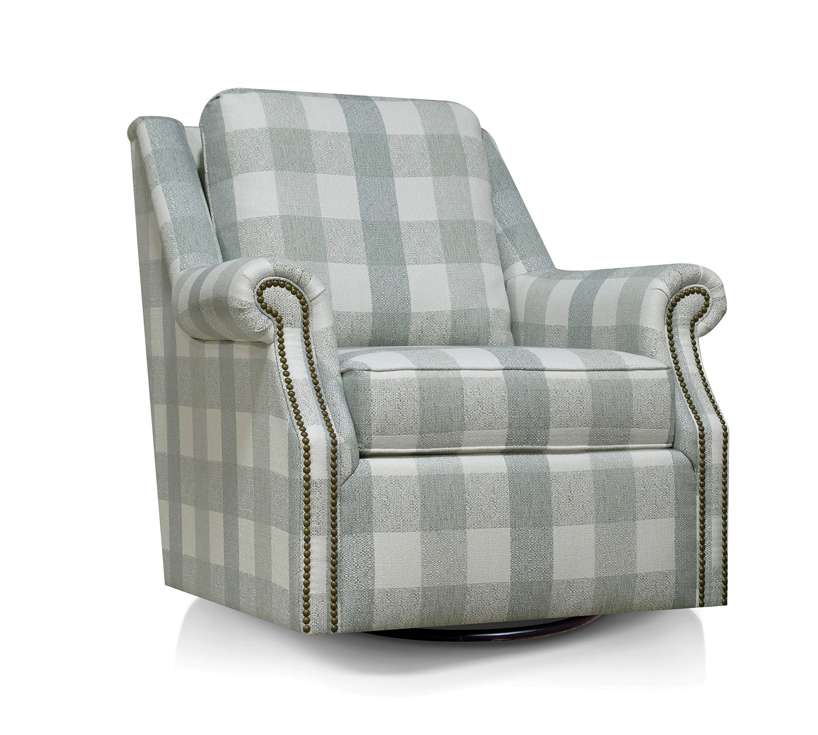 England Living Room Annie Swivel Glider with Nails 147071N