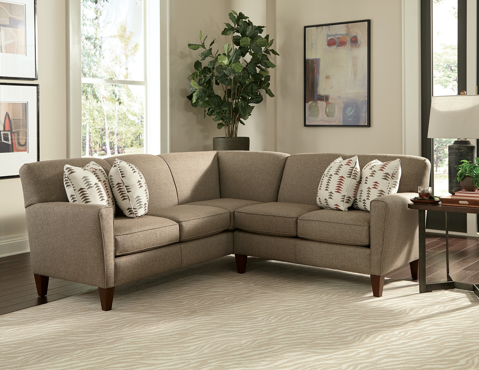 England Living Room Collegedale Sectional 6200Sect Lynch Furniture