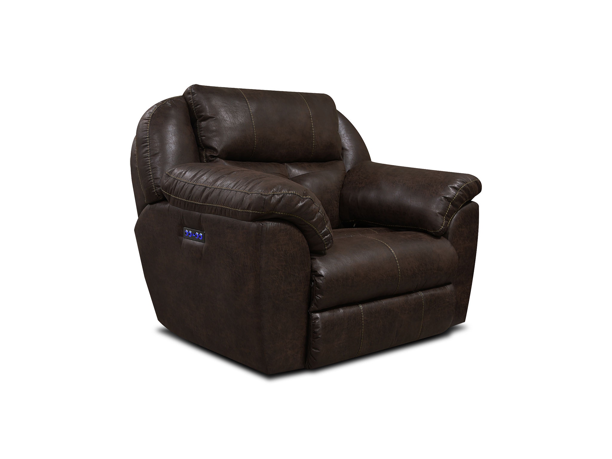 grey check recliner chair