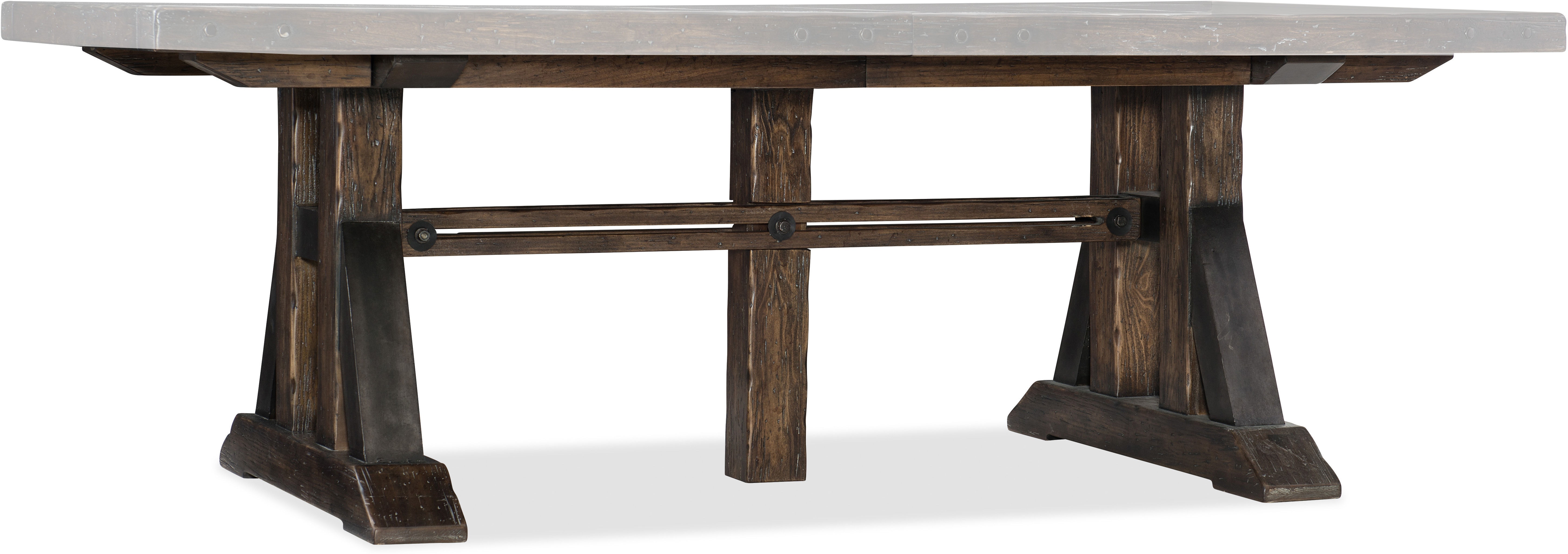 Hooker Furniture Dining Room Roslyn County Trestle Dining Table W 2 21in Leaves 1618 75207 Dkw
