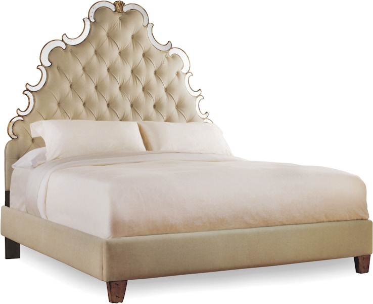 Hooker Furniture Bedroom Sanctuary King Tufted Bed Bling 3016 90865