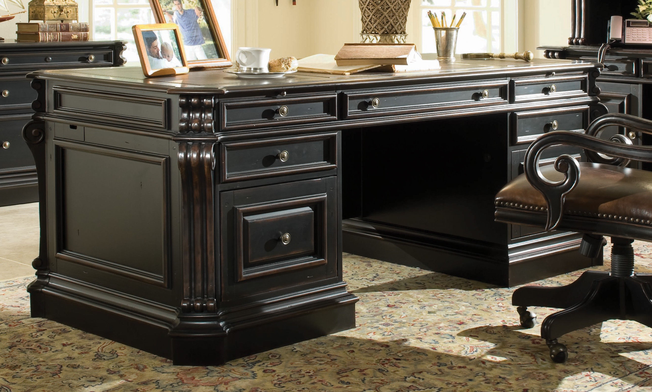 telluride wood executive desk