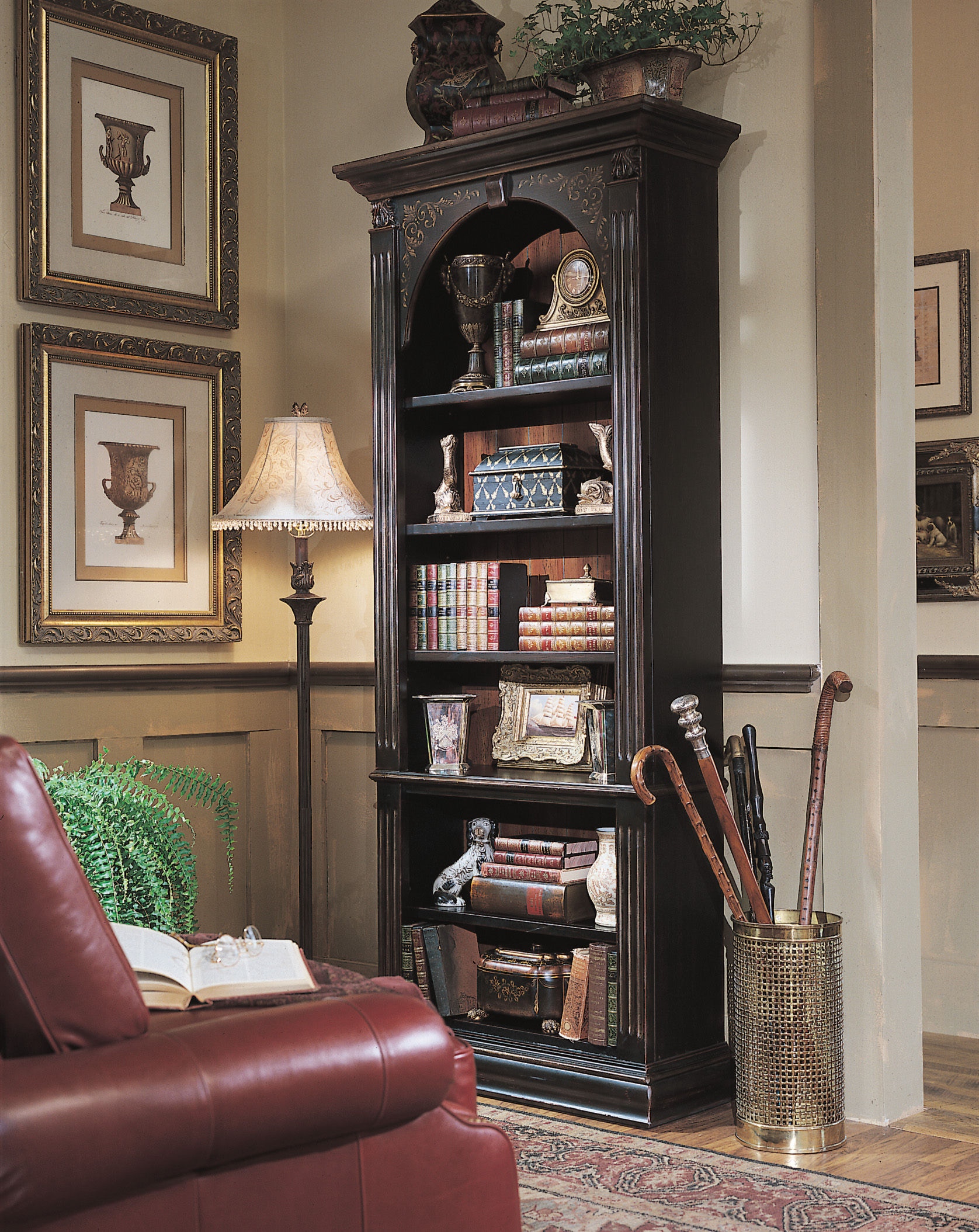 Hooker Furniture Home Office Black Bookcase 500-50-385