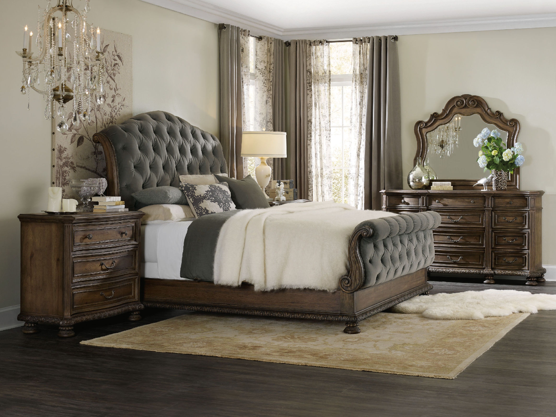 hooker furniture rhapsody tufted bedroom set