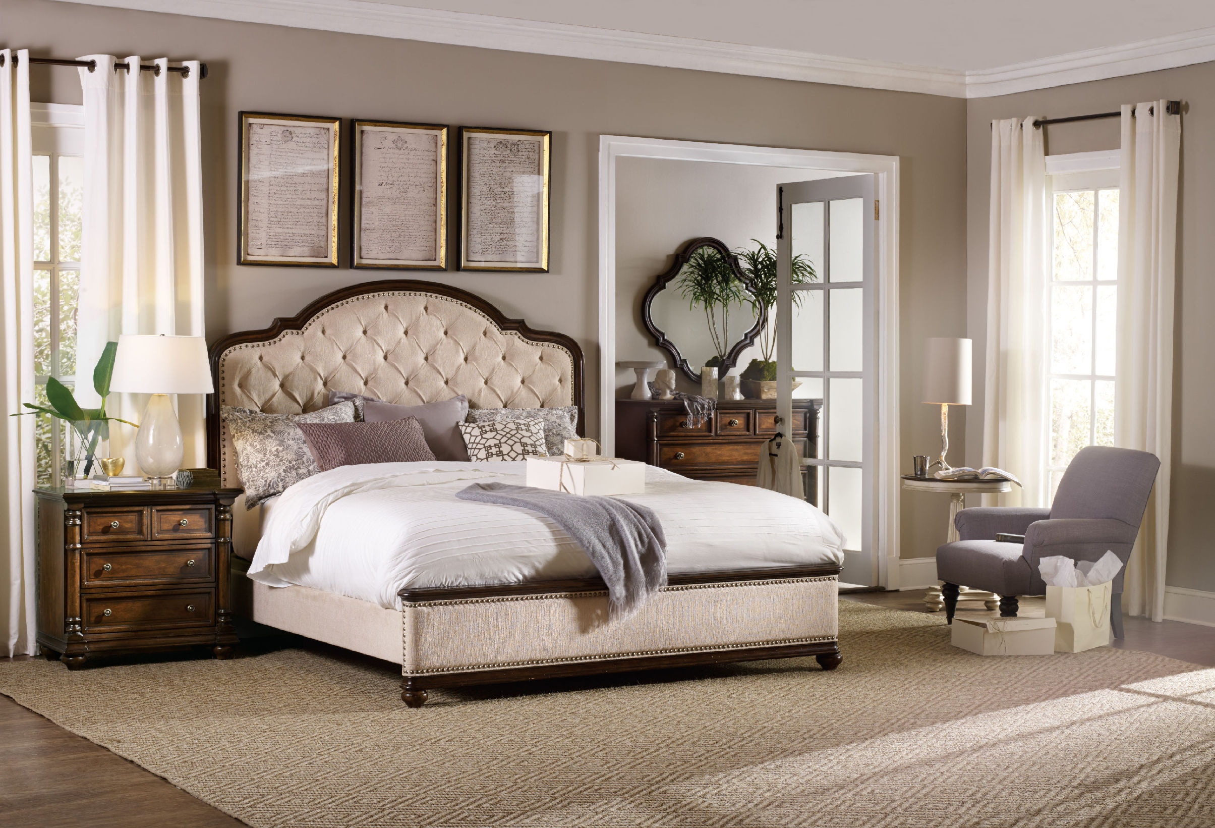 Hooker furniture online sanctuary tufted headboard