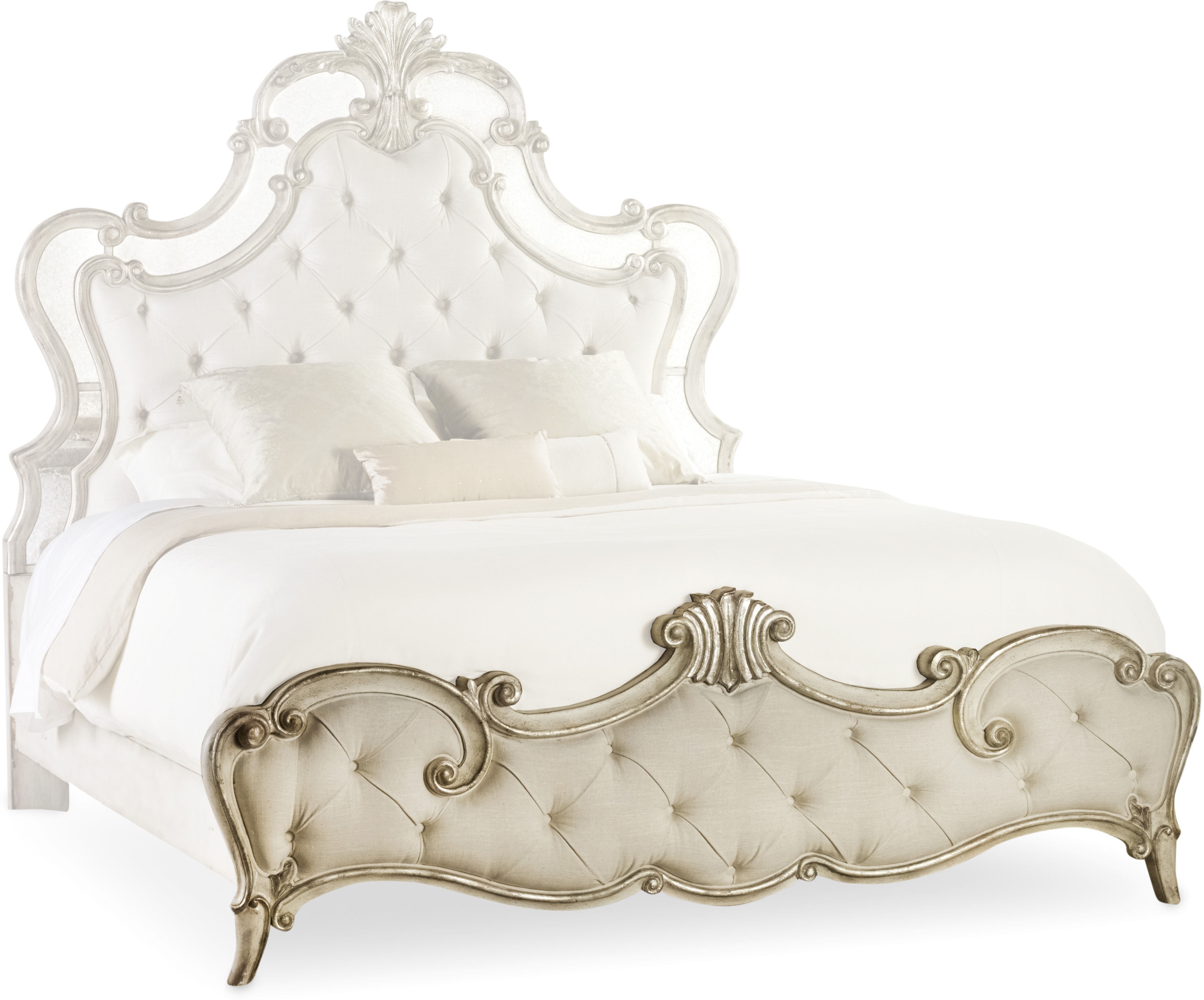 Hooker Furniture Sanctuary King Mirrored Upholstered Bed