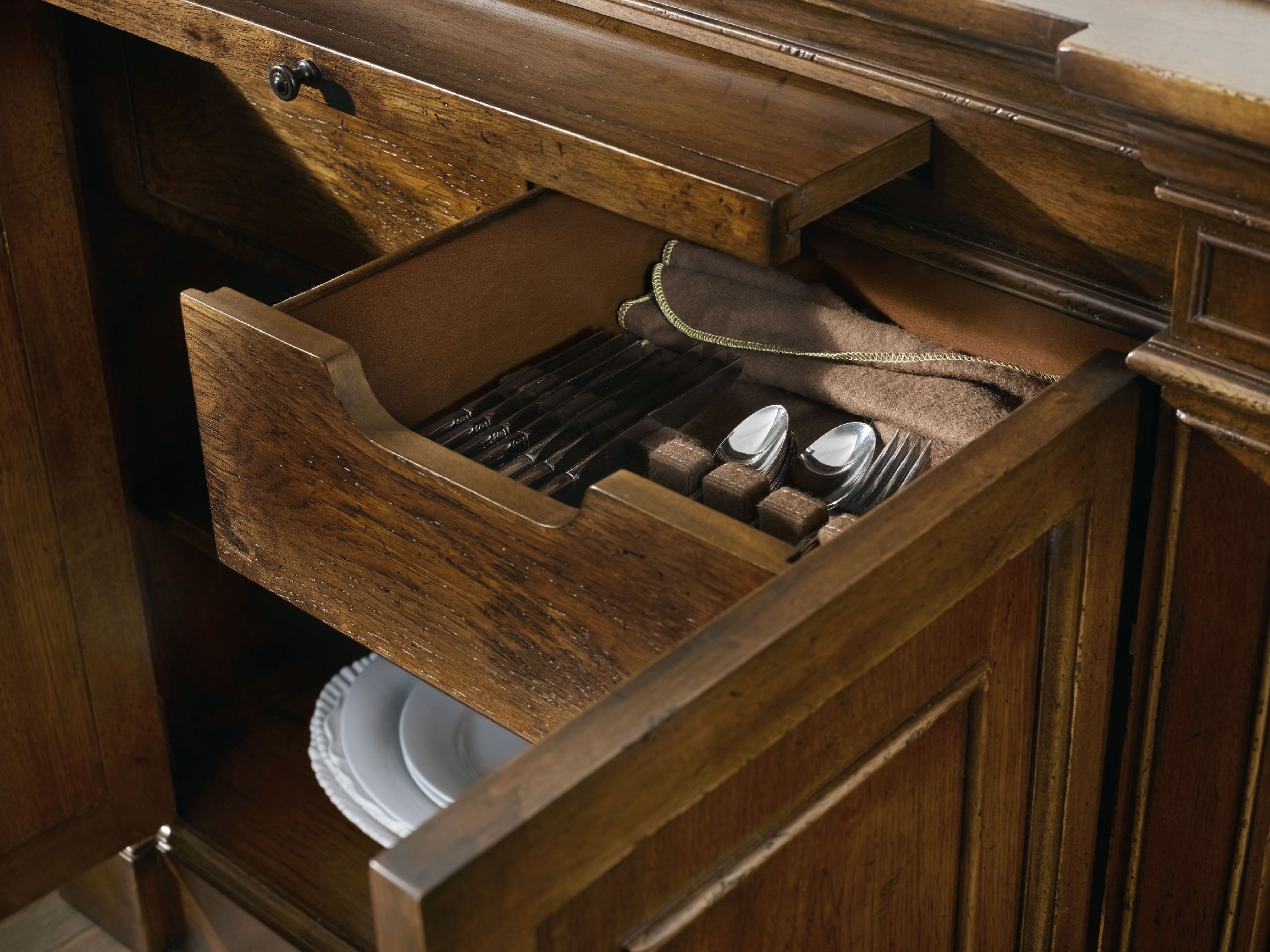 Hooker archivist store trestle table