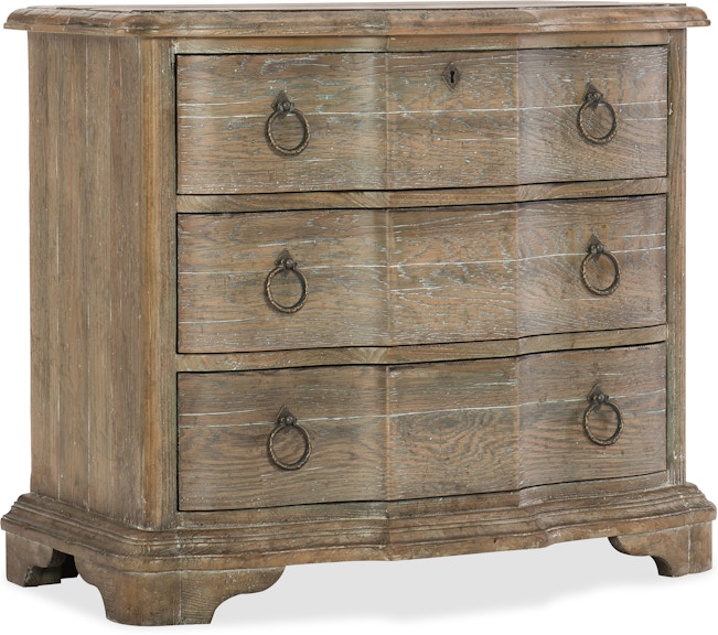 Hooker Furniture Boheme Bastogne Three-Drawer Nightstand 5750-90016-MWD 5750-90016-MWD