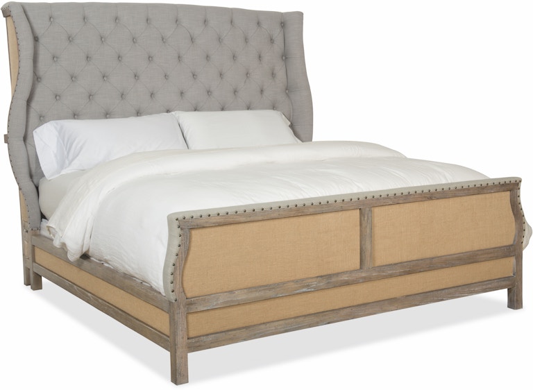 Hooker Furniture Boheme Boheme Bon Vivant De-Constructed Queen Uph Bed 5750-90150-MWD
