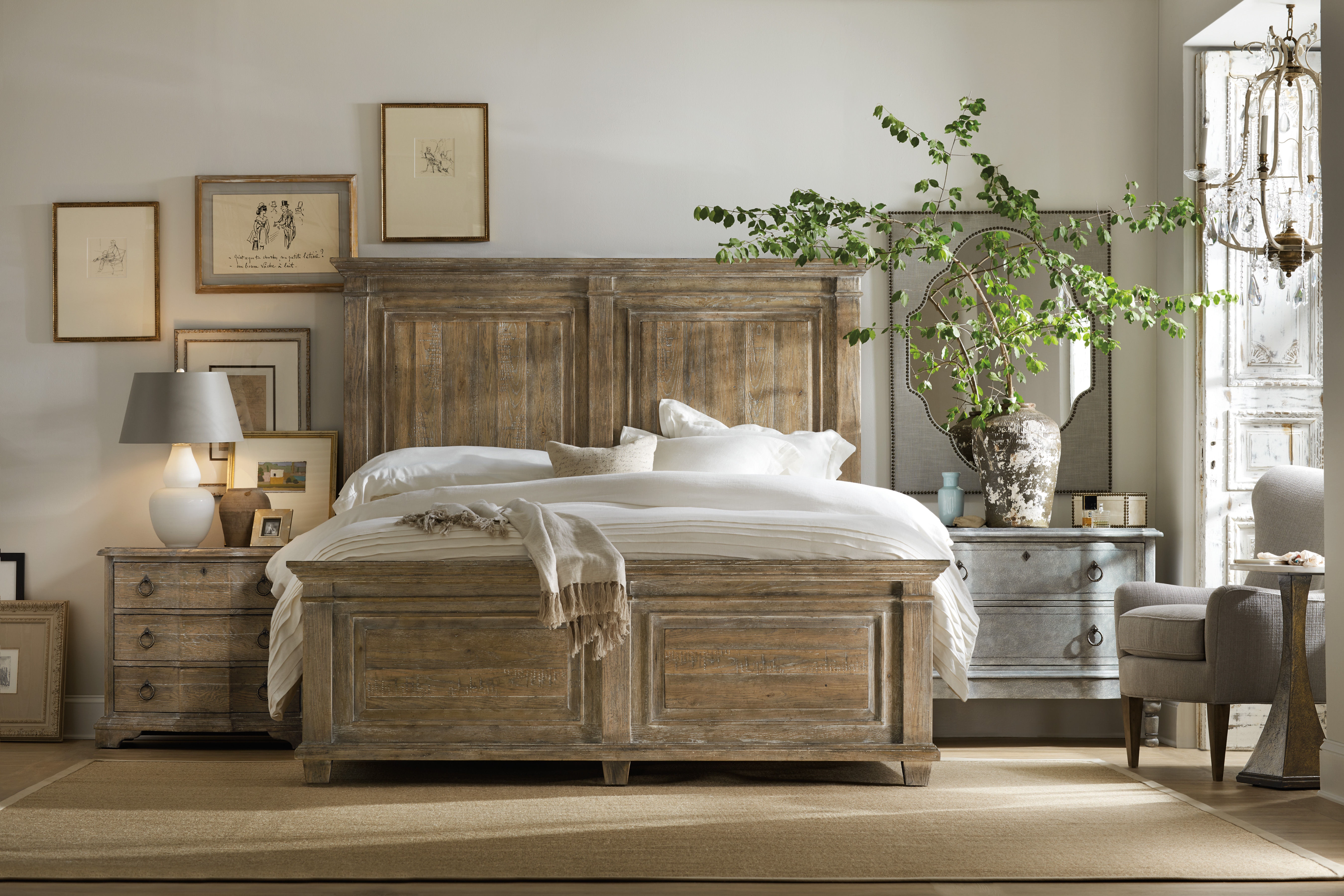 家具 Prier Hooker Furniture Bedroom Boheme Laurier 5/0 & 6/6 Rails 5750