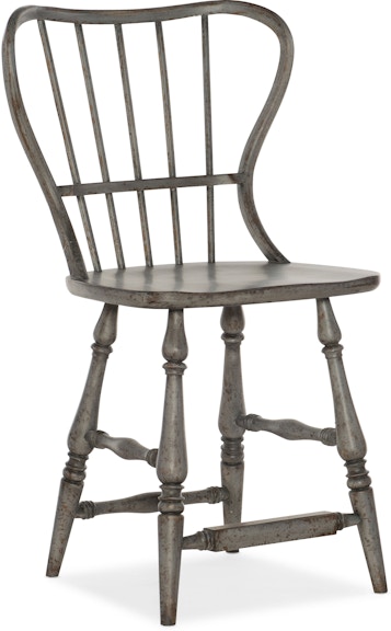 Hooker Furniture Ciao Bella Spindle Back Counter Stool-Speckled Gray 5805-75351-96 5805-75351-96
