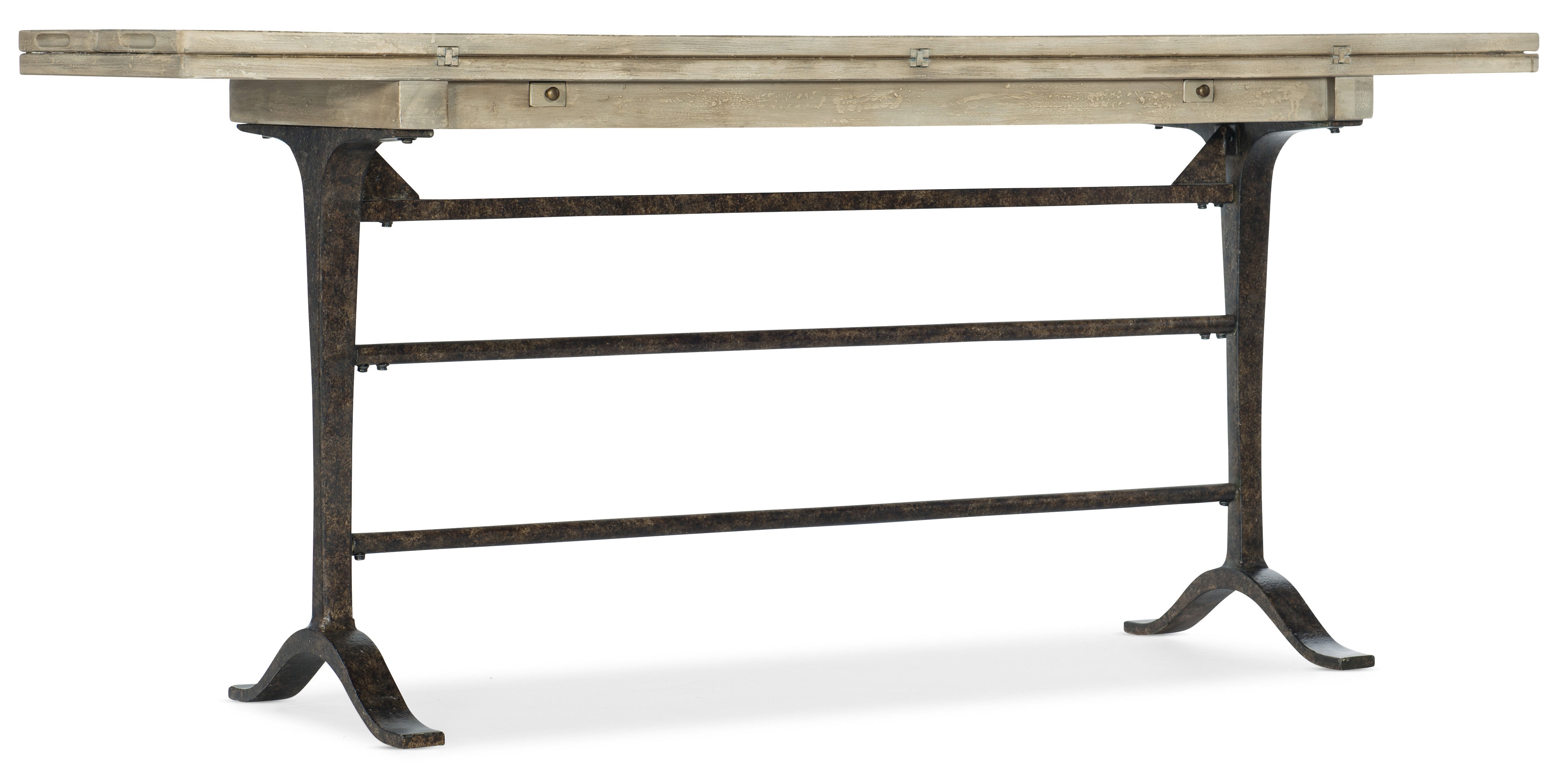 rustic flip top console table