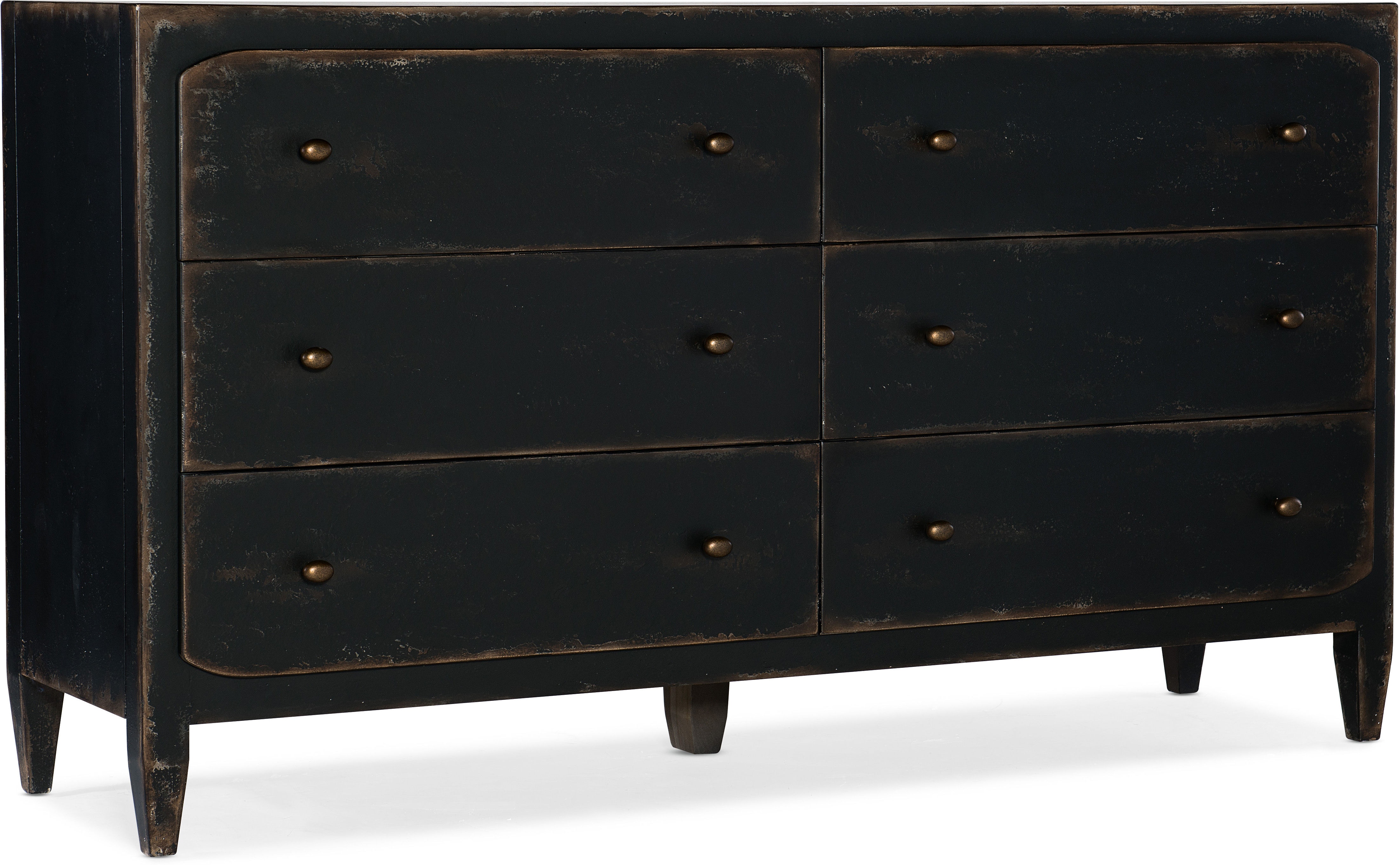 Hooker Furniture Bedroom Ciao Bella Six Drawer Dresser Black 5805