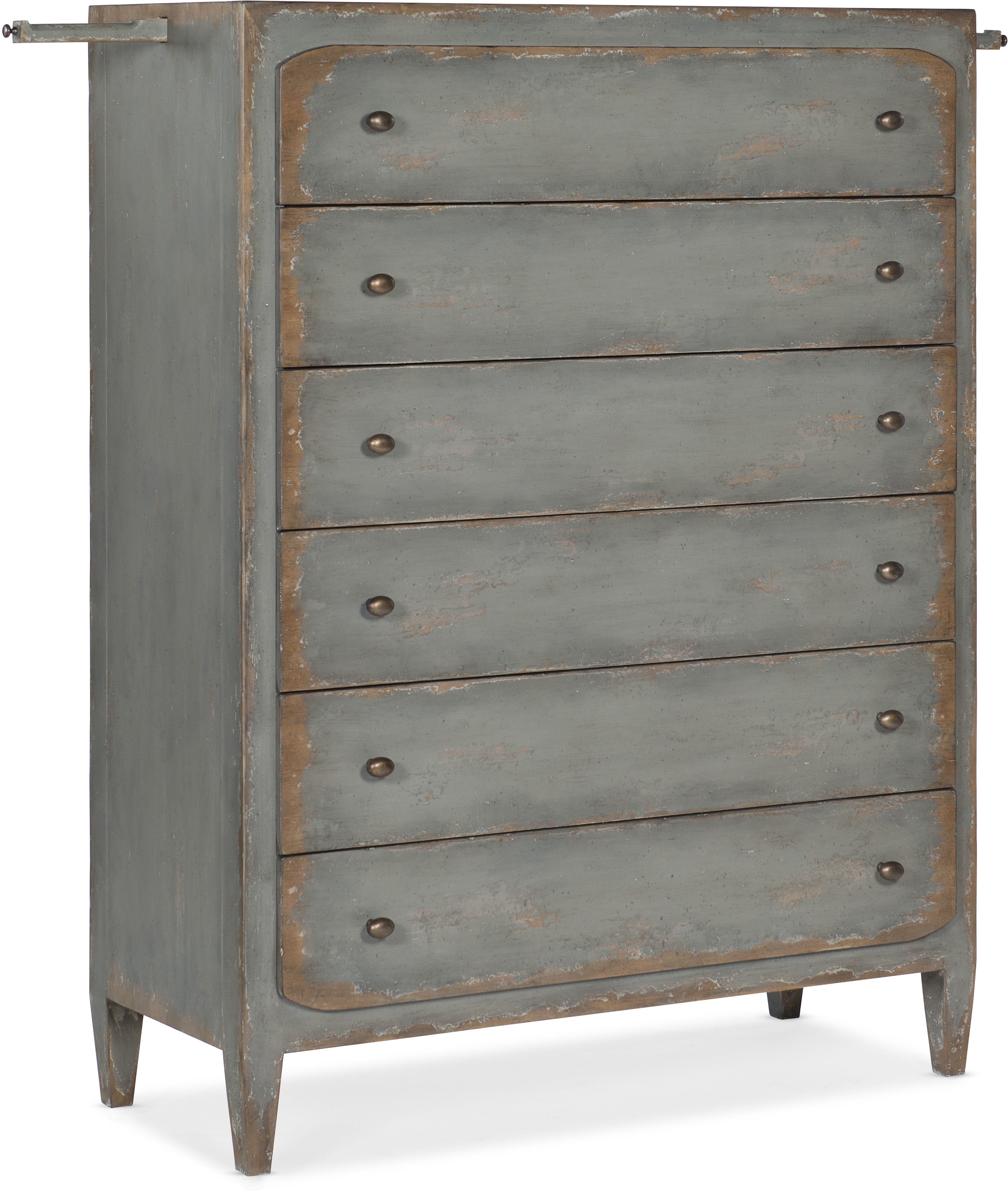 Hooker Furniture Bedroom Ciao Bella Six-Drawer Chest- Speckled Gray  5805-90010-95