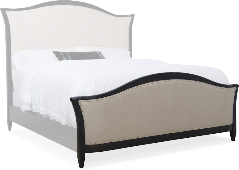 Hooker Furniture Ciao Bella 5/0 Upholstered Footboard- Black 5805-90852-99