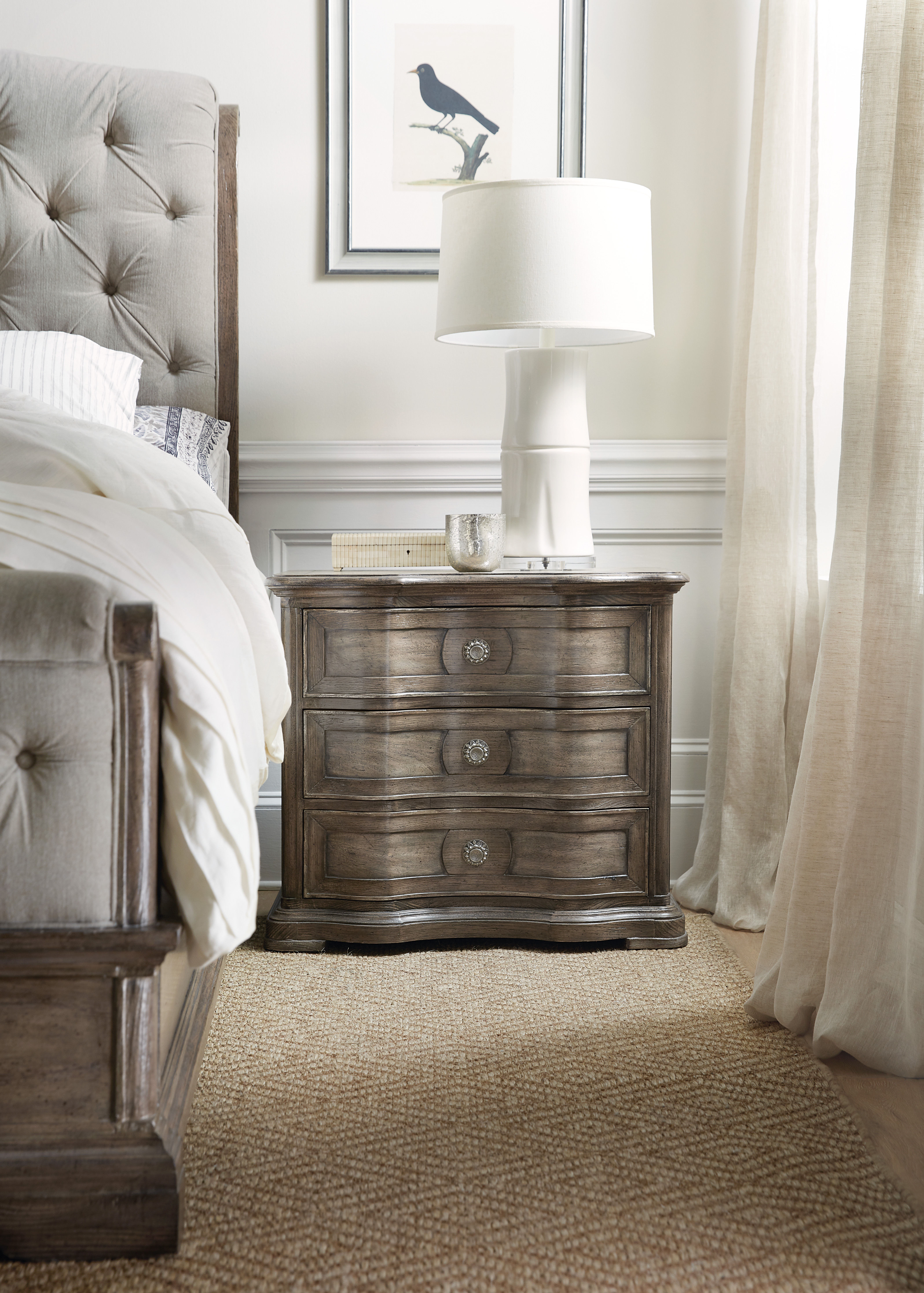 Hooker Furniture Bedroom Woodlands Three Drawer Nightstand 5820
