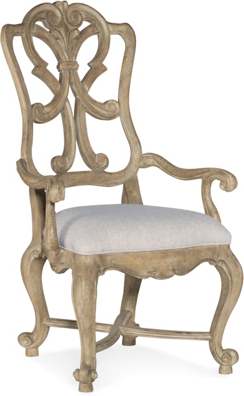 Hooker Furniture Castella Castella Wood Back Arm Chair-2 per ctn/price ea 5878-75401-80