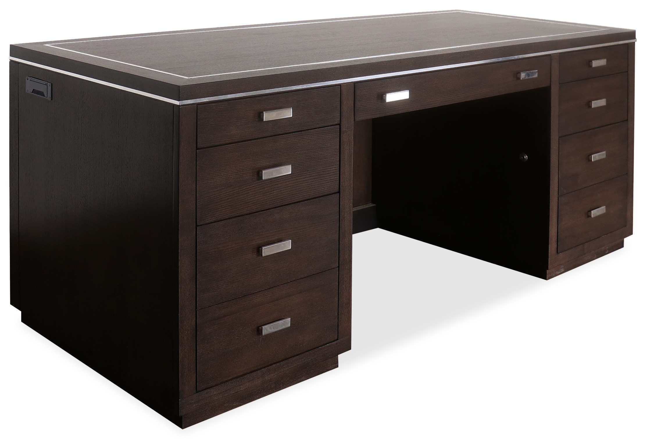 executive desk with locking drawers