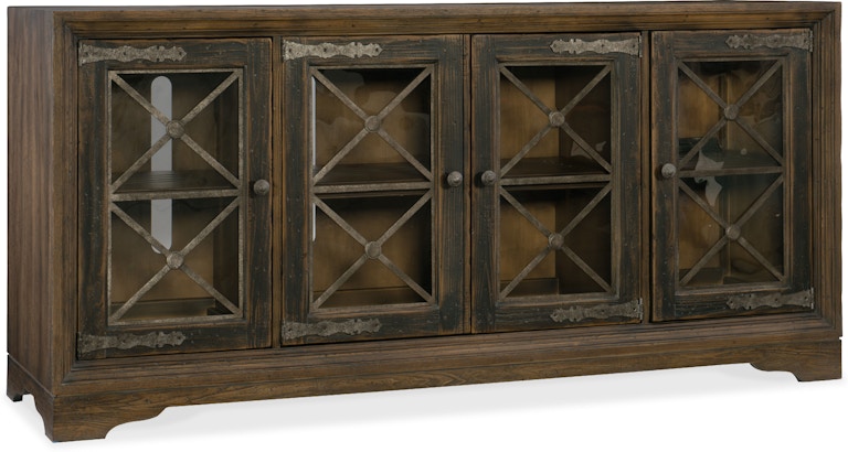 Hooker Furniture Hill Country Pipe Creek Bunching Media Console 5960-55476-MULTI
