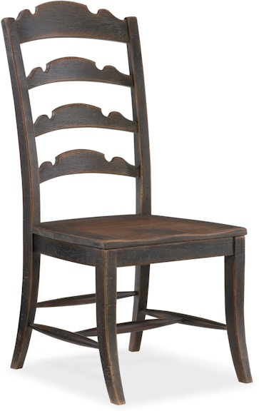 Hooker Furniture Hill Country Hill Country Twin Sisters Ladderback Side Chair - 2 per carton/price ea 5960-75310-BLK