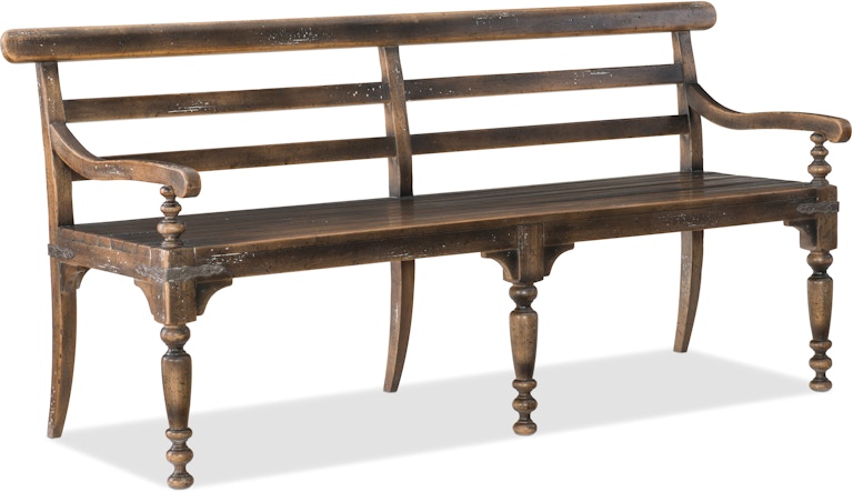 Hooker Furniture Hill Country Hill Country Helotes Dining Bench 5960-75315-BRN