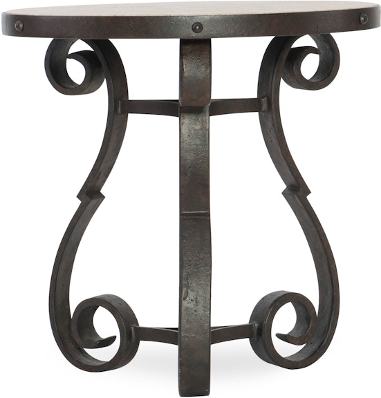 Hooker Furniture Hill Country Luckenbach Metal and Stone End Table 5960-80113-MTL
