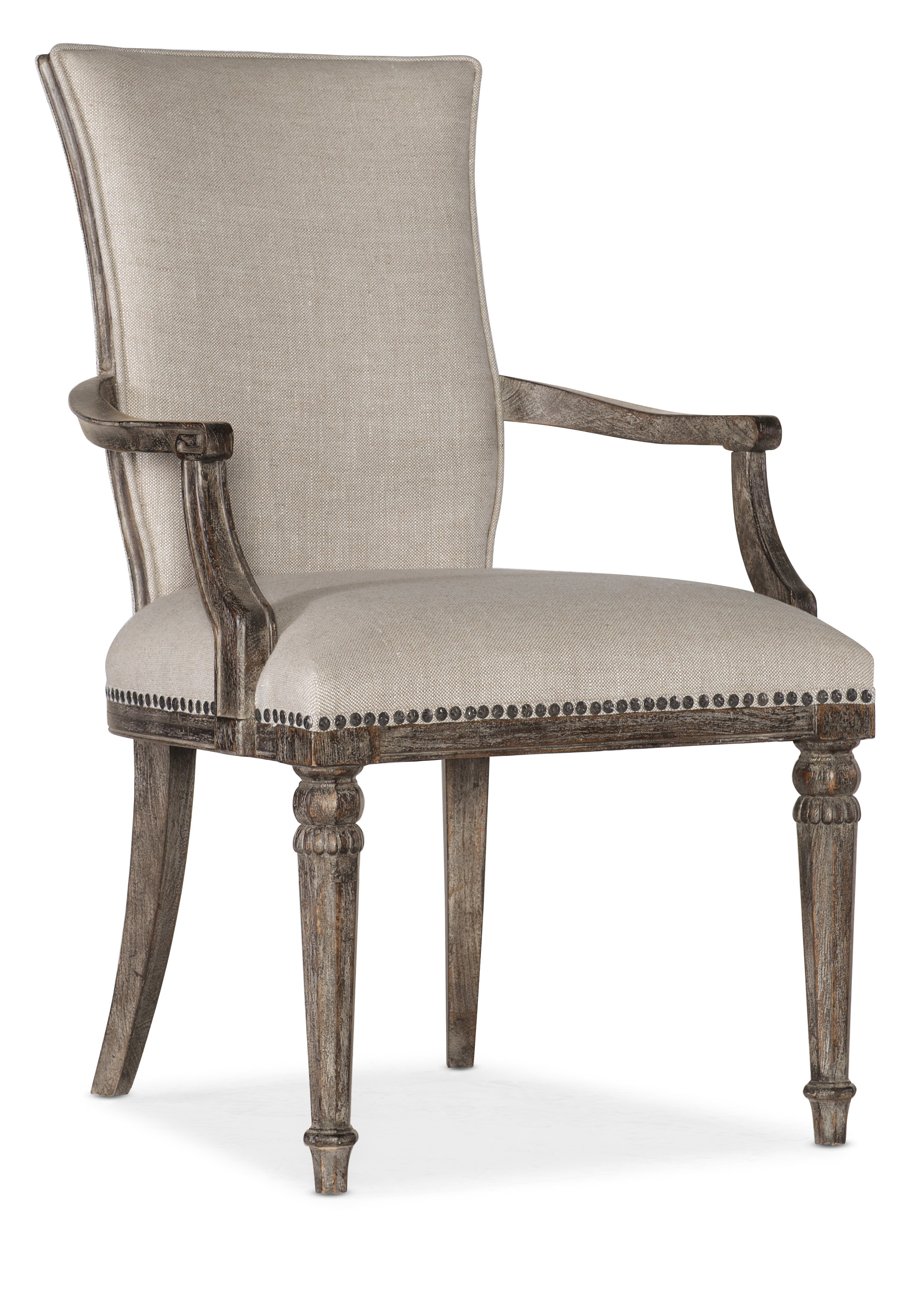 Upholstered side chair online with arms