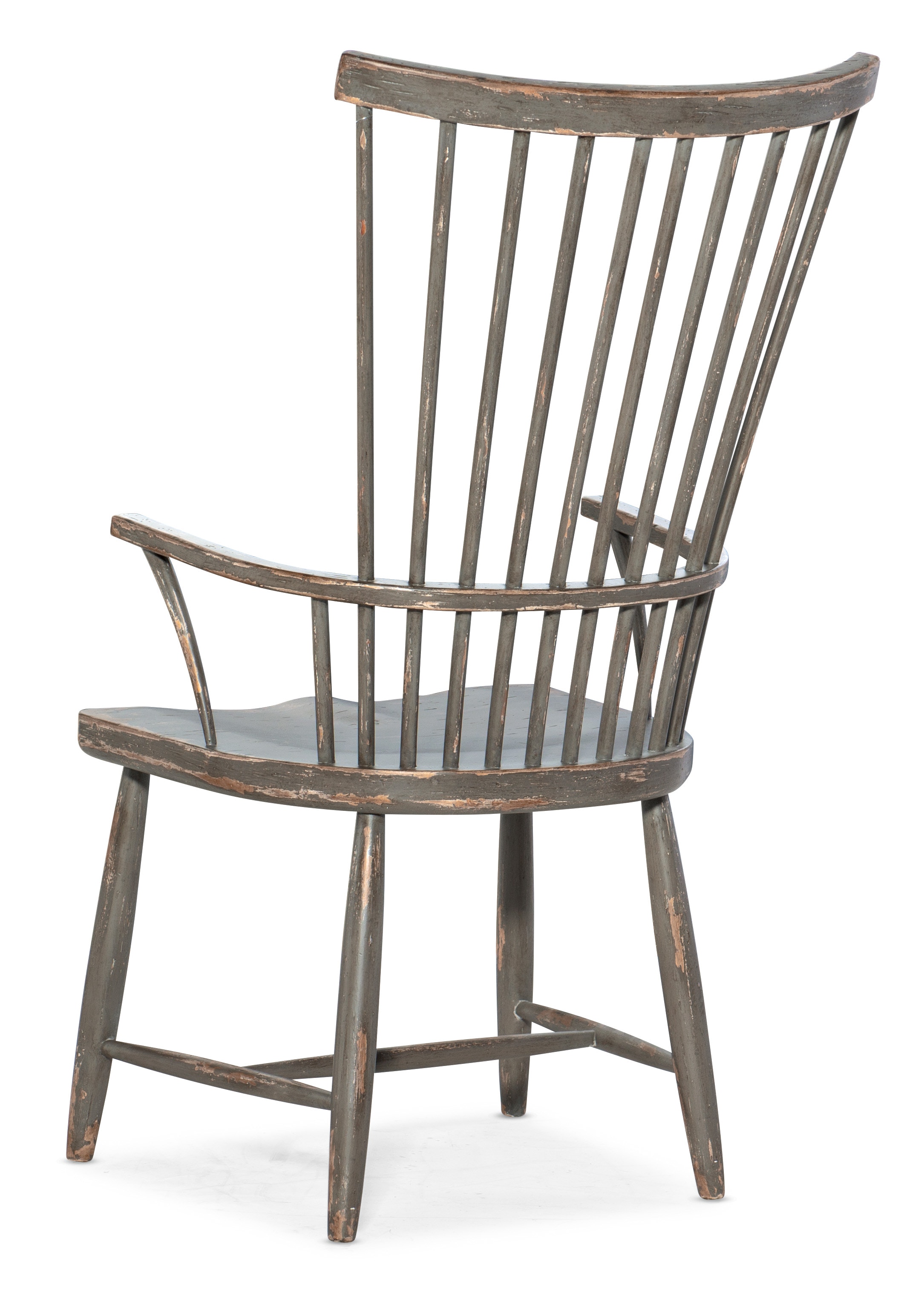 solid wood windsor back arm chair