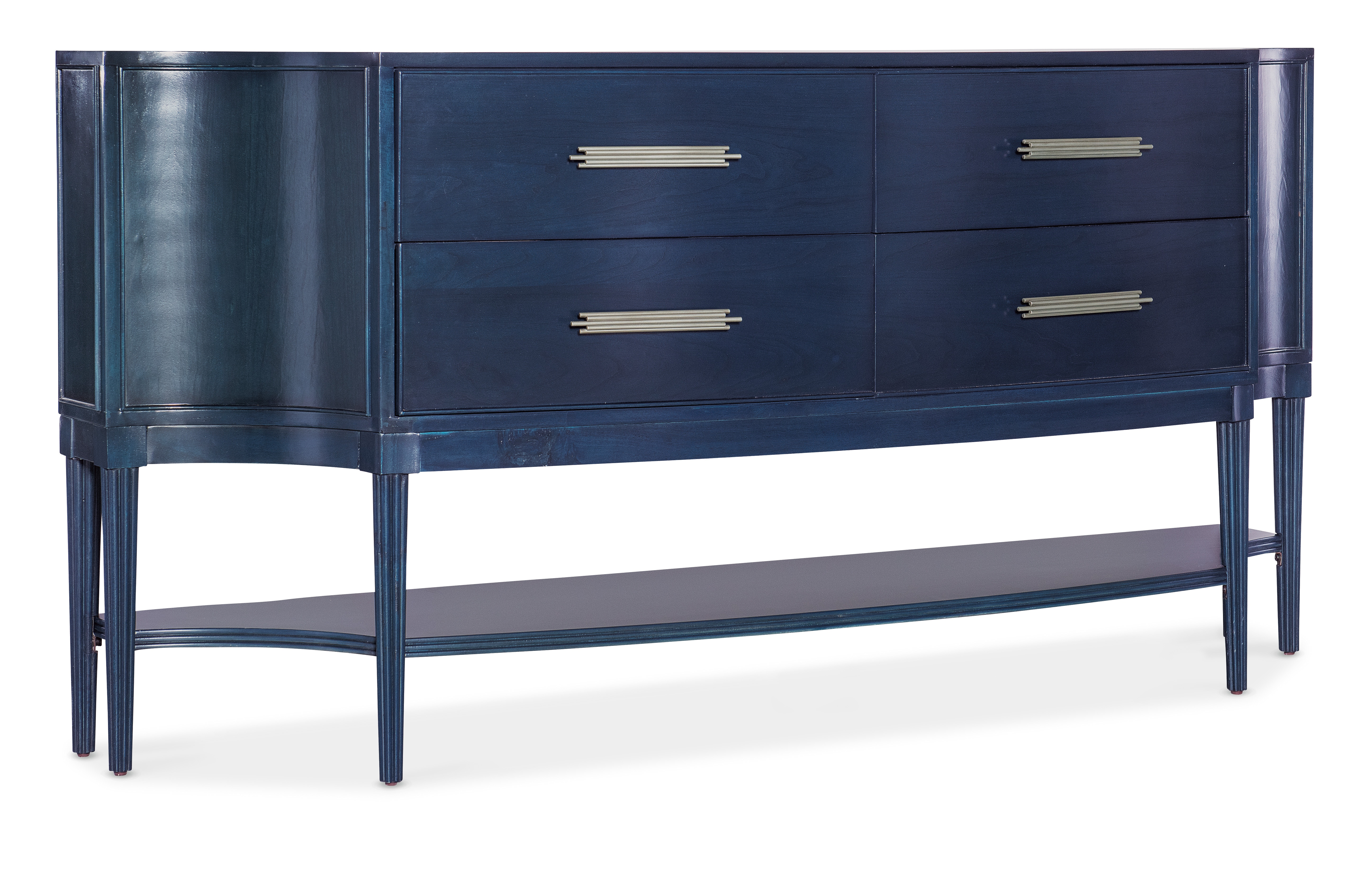 Dark blue store credenza