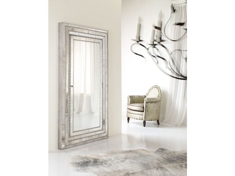 Hooker Furniture Melange Glamour Floor Mirror w/Jewelry Armoire Storage 638-50012 HO638-50012