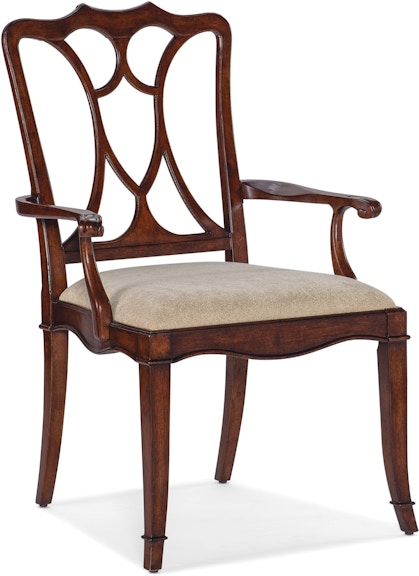 Hooker Furniture Charleston Charleston Upholstered Seat Arm Chair-2 per carton/price ea 6750-75300-85