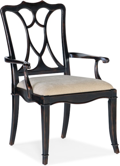 Hooker Furniture Charleston Charleston Upholstered Seat Arm Chair-2 per carton/price ea 6750-75300-97