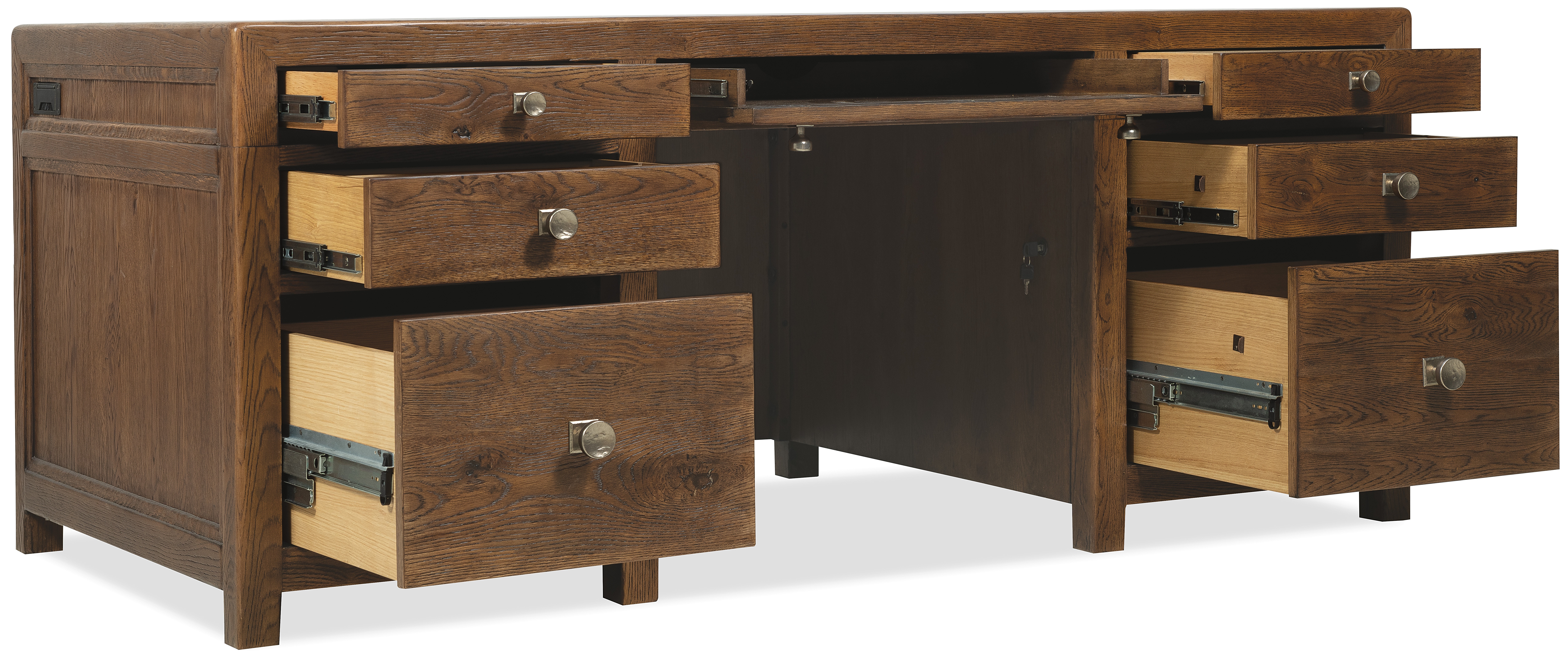 Goodfellowエルキギター Hooker Furniture Home Office Driftwood Executive Desk 6820-10462-85