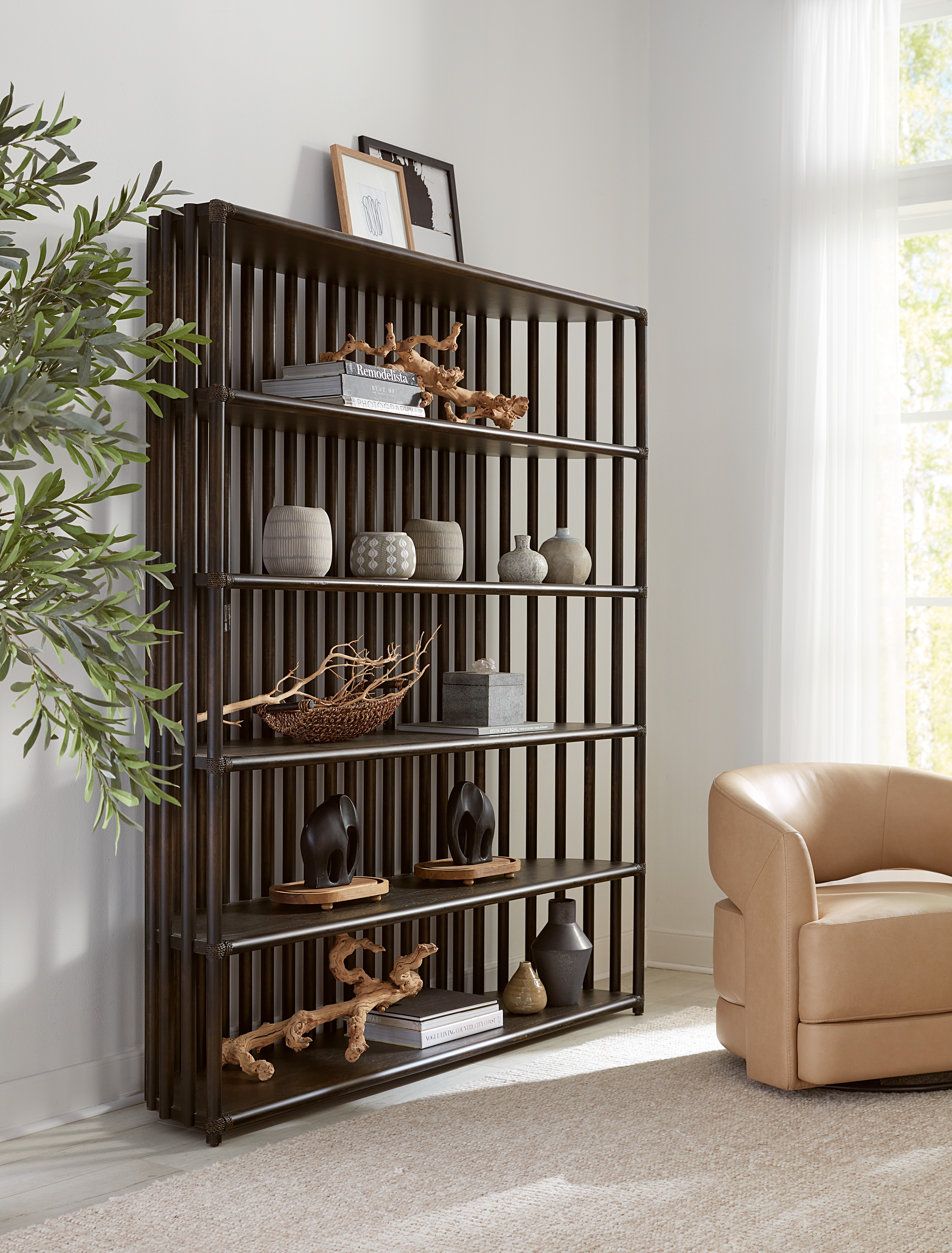 Hooker Furniture Home Office Retreat Slatted Bookcase 6950-10446-99