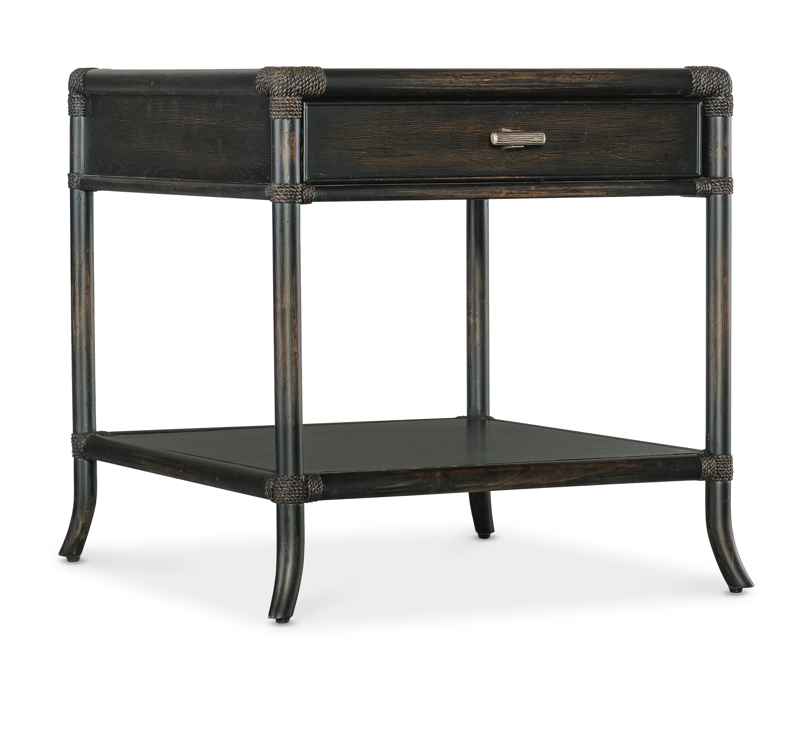 Hooker Furniture Living Room Retreat Pole Rattan End Table 6950 80213 99